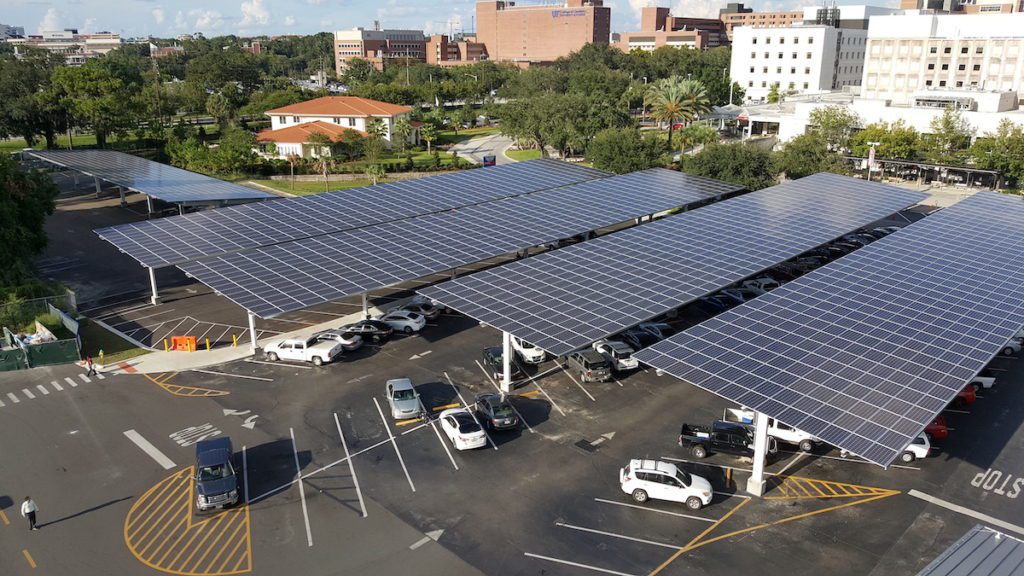 Commercial carport solar